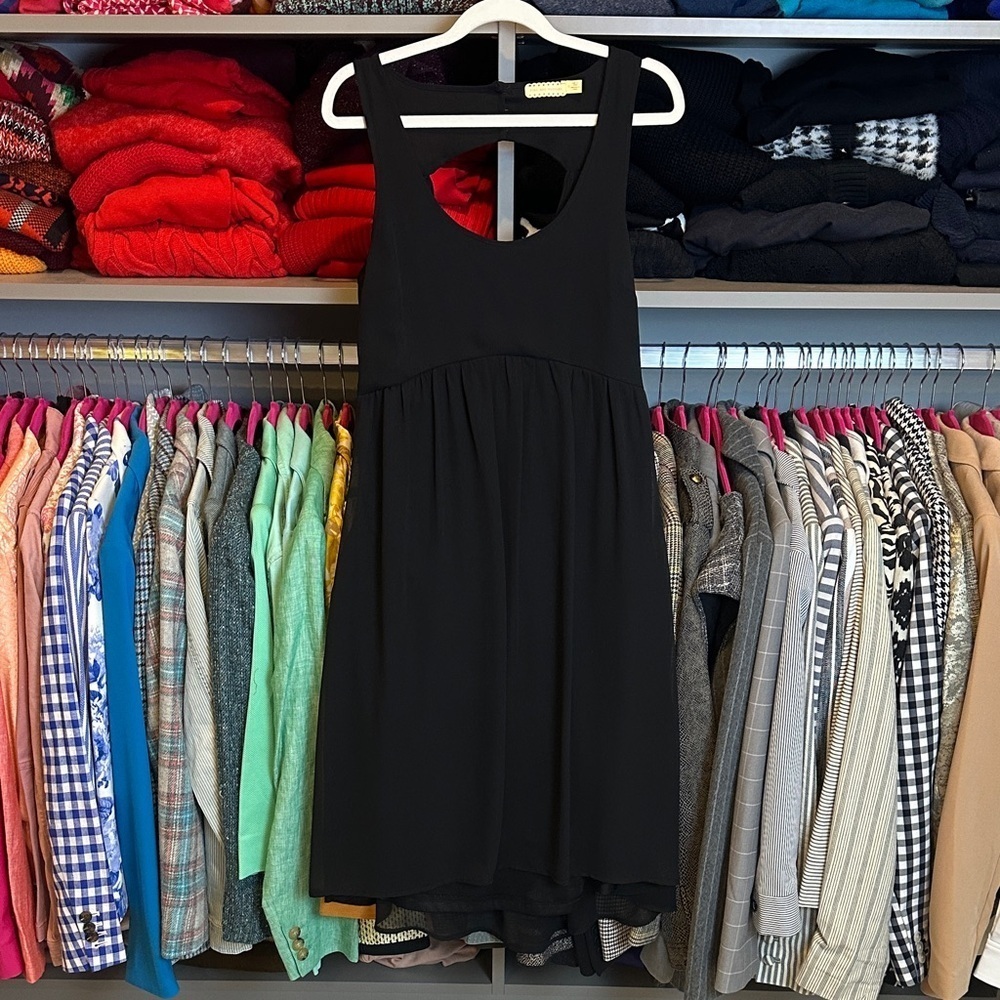 Pins and Needles black sleeveless back cut out lined dress size 0
